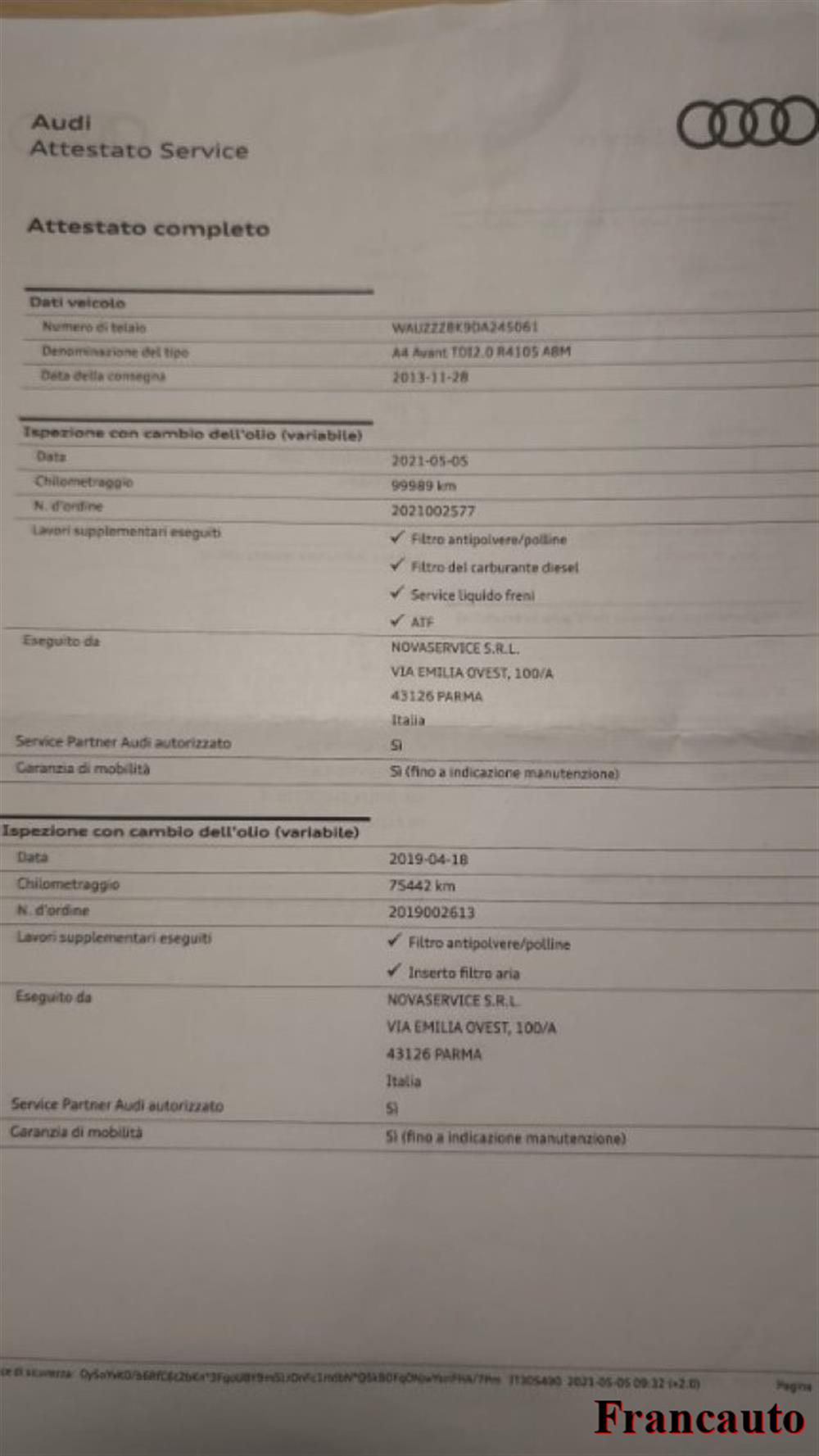 A4 A4 Avant 2.0 TDI 143CV