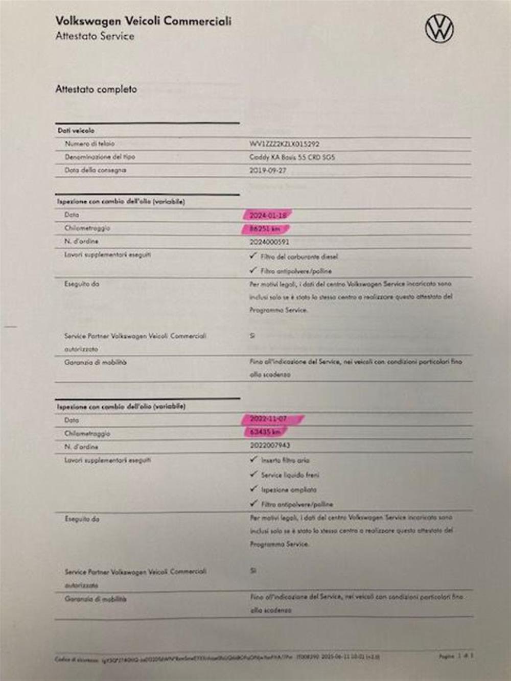 Caddy Caddy 2.0 TDI Furgone Busi