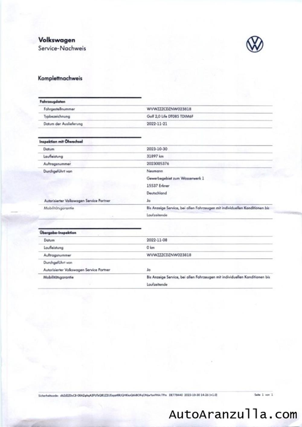 Golf Golf 8 2.0 TDI 115CV SCR