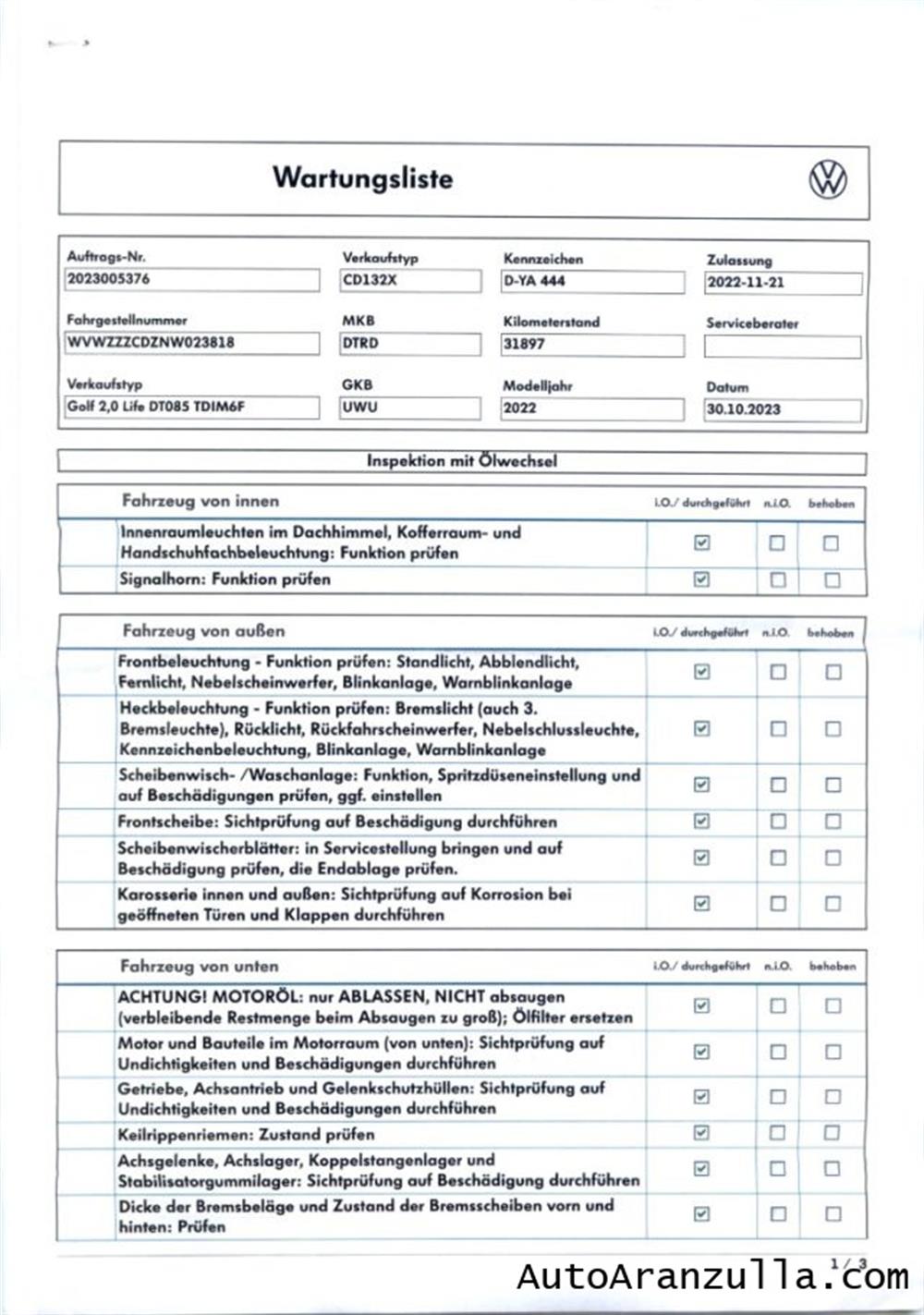 Golf Golf 8 2.0 TDI 115CV SCR