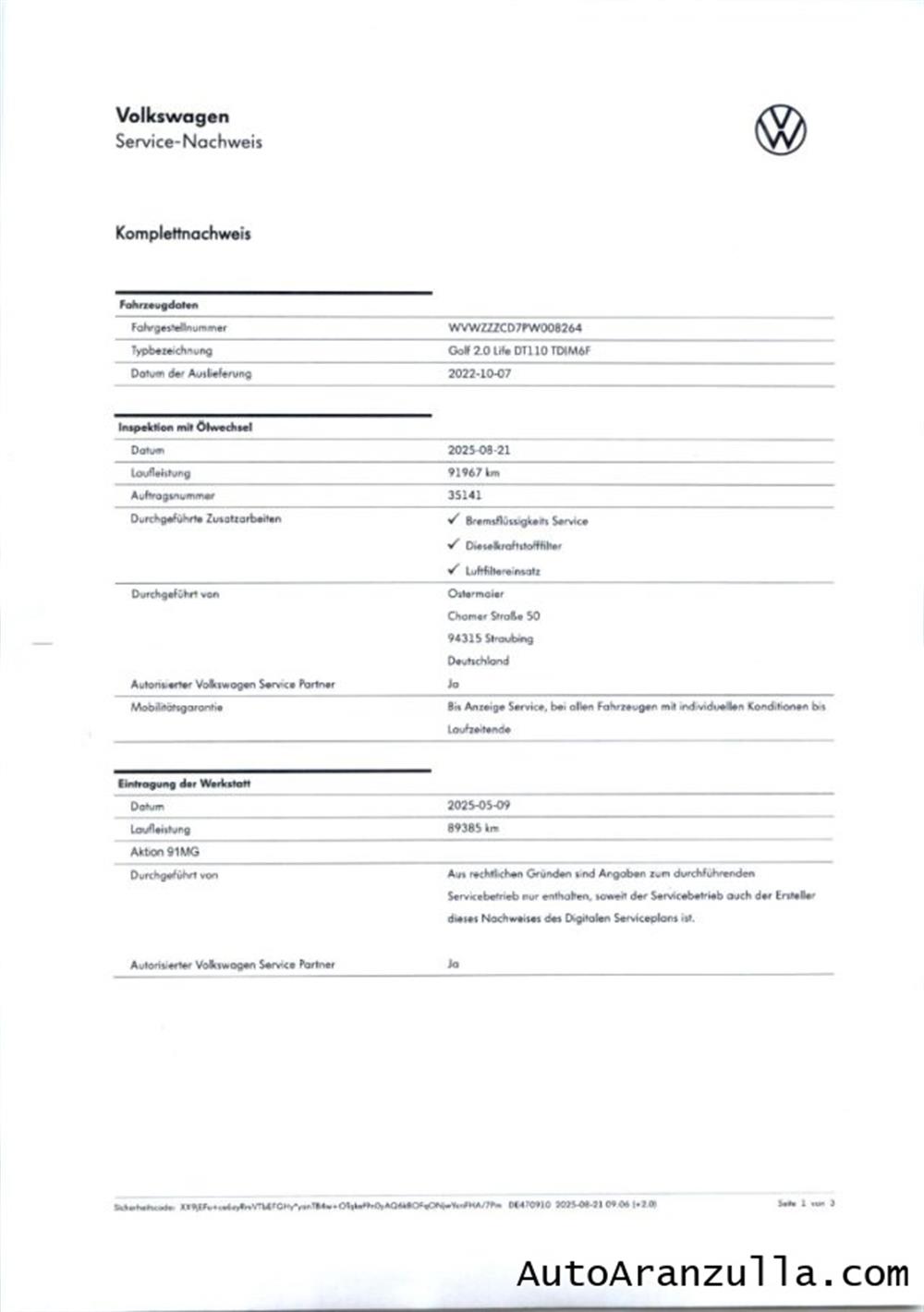 Golf Golf 8 2.0 TDI 150CV SCR