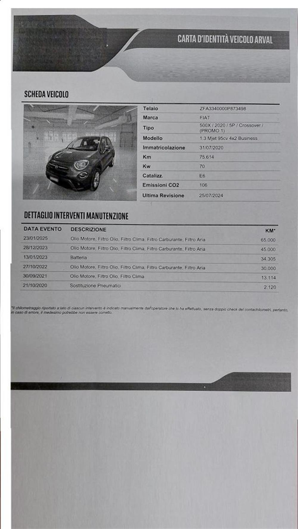 500X 500X 1.3 MultiJet 95 CV B