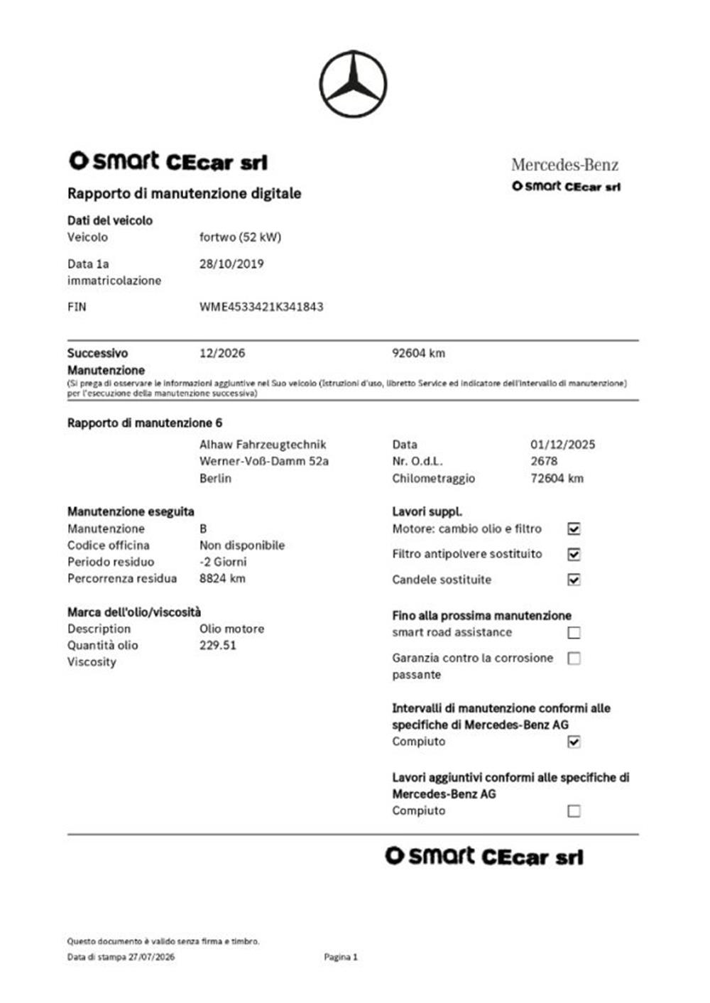 ForTwo ForTwo 70 TWINAMIC PRIME+NA