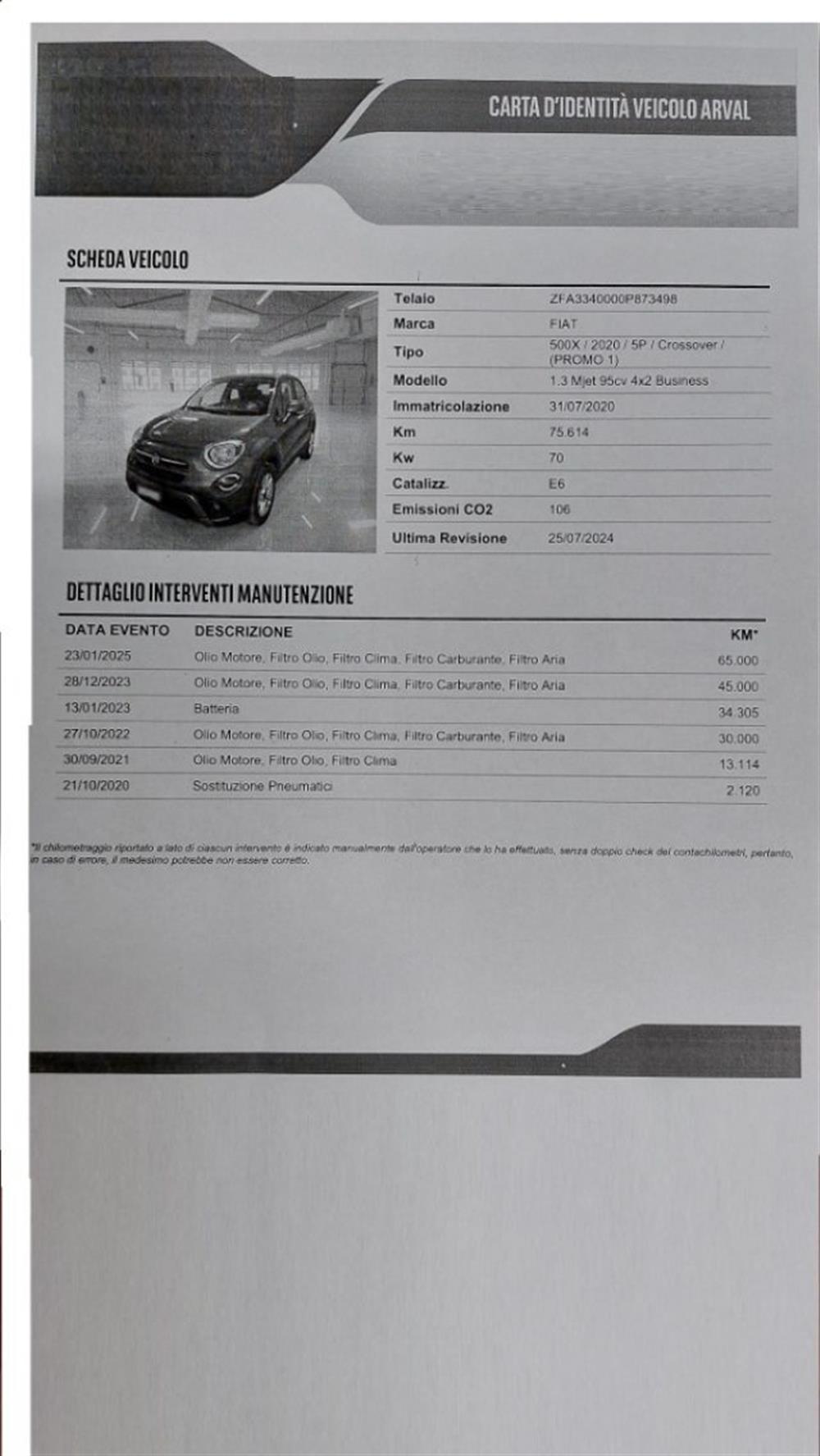500X 500X 1.3 MultiJet 95 CV B