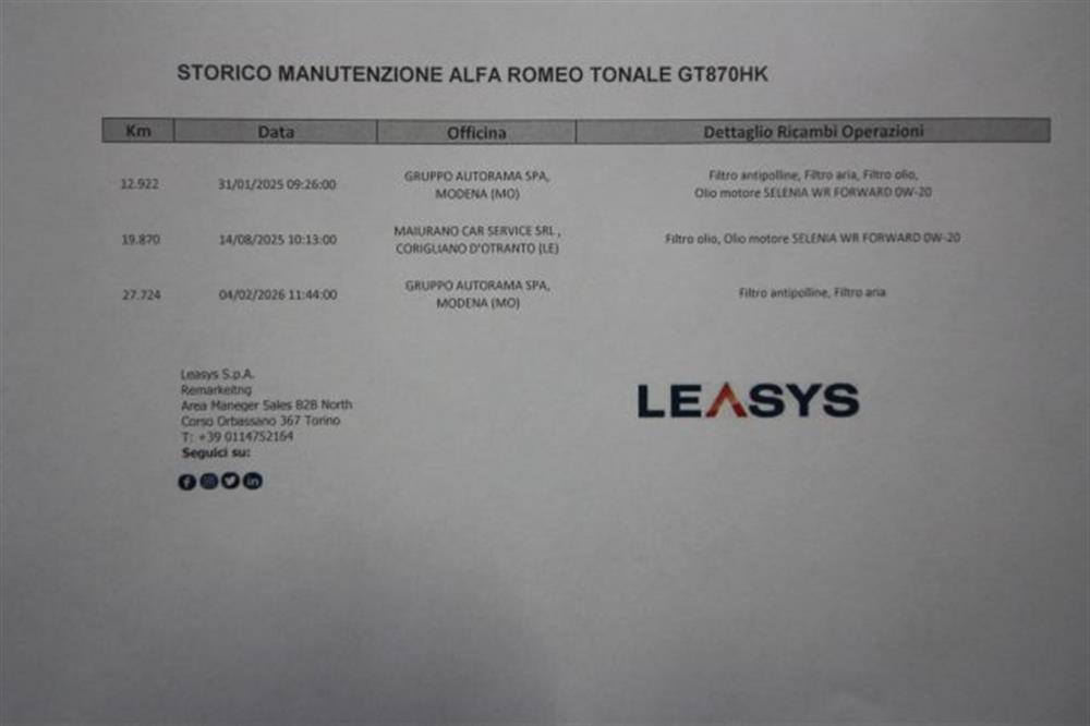 Tonale Tonale 1.6 diesel 130 CV TC